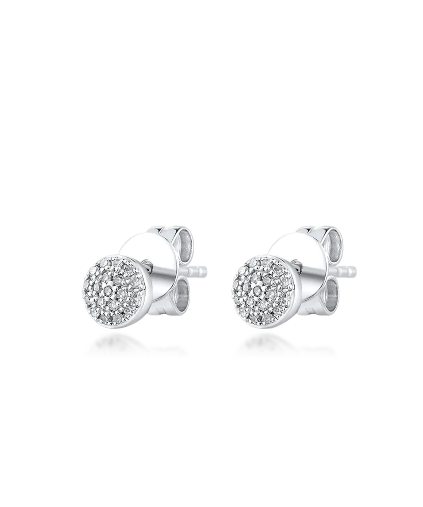 White gold earrings with diamonds