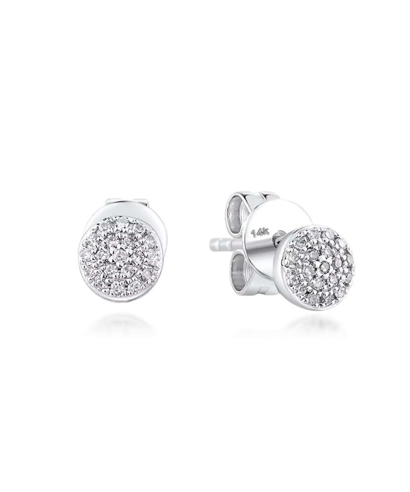 White gold earrings with diamonds