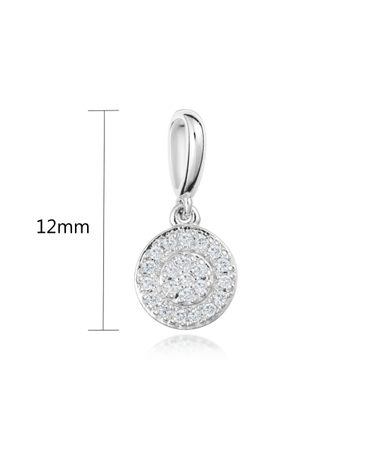 White gold pendant with diamonds