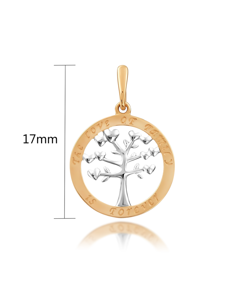 Gold pendant "family tree"