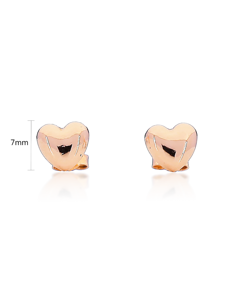 Gold earrings "heart"