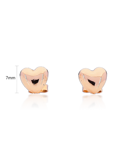 Gold earrings "heart"