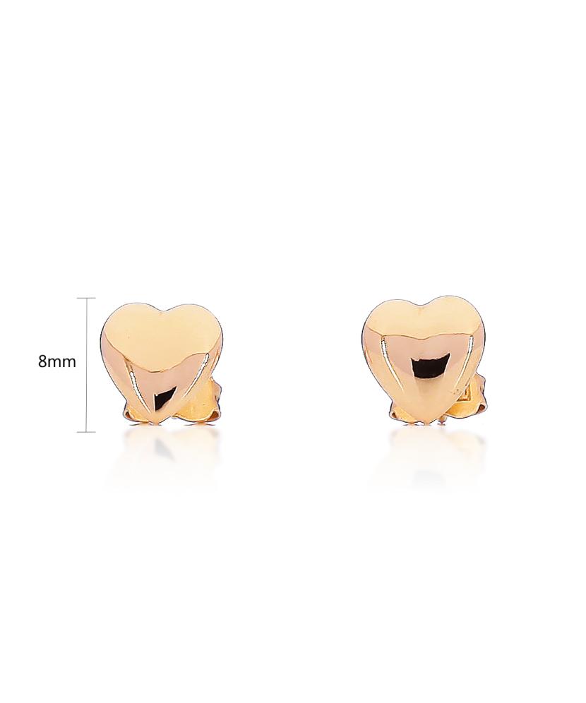 Gold earrings "heart"