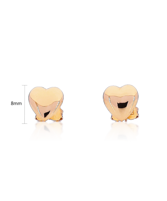 Gold earrings "heart"