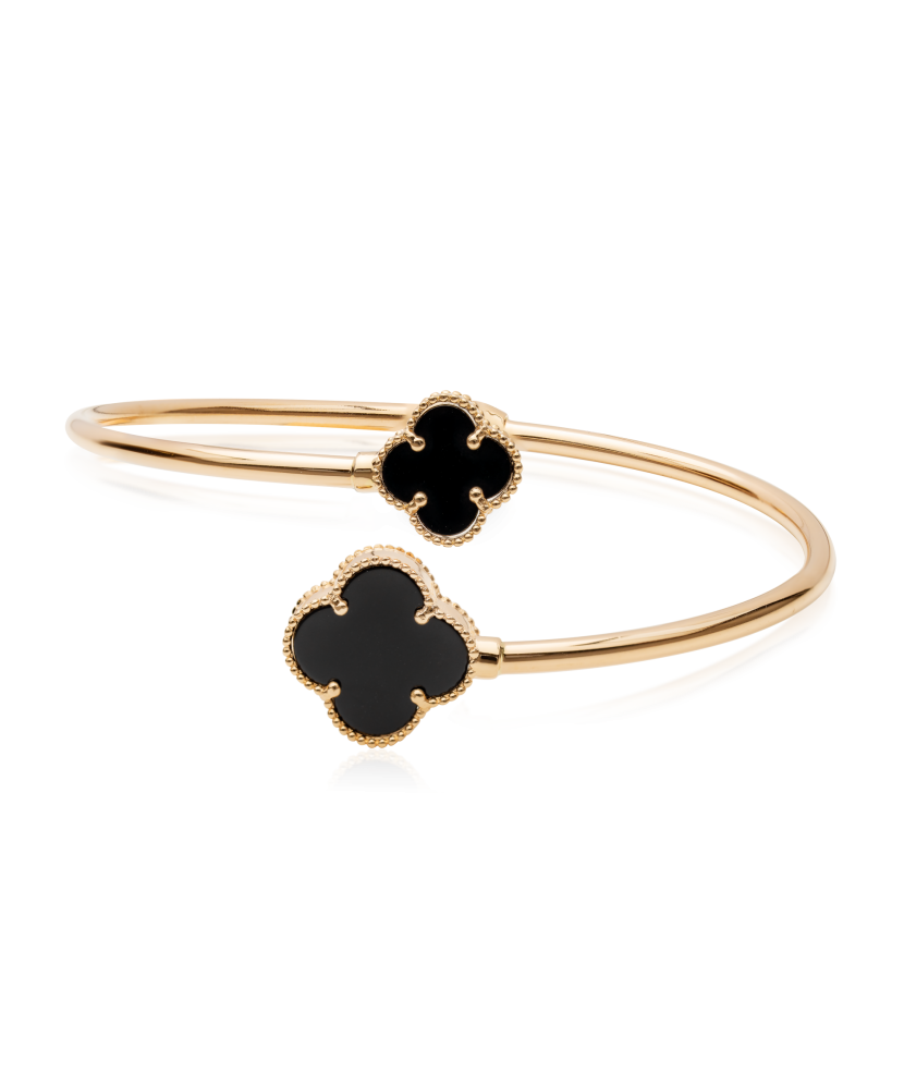 Gold bracelet with enamel