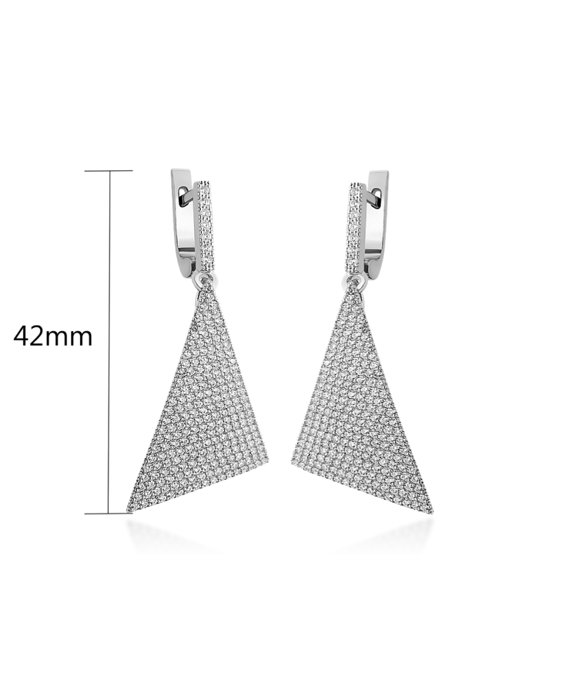 Sidabriniai auskarai su cirkoniais  - Goldinga