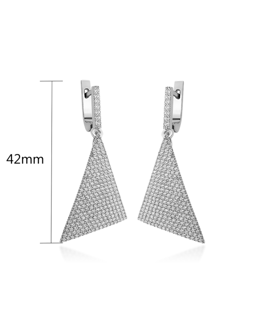 Sterling silver earrings with zircons