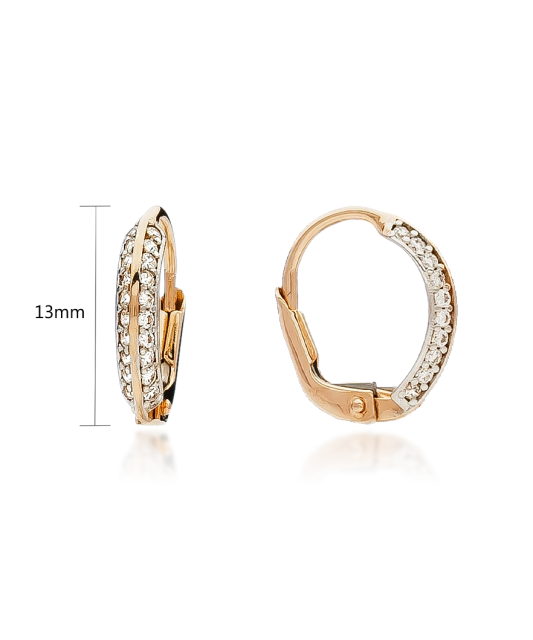 Auksiniai auskarai su cirkoniais  - Goldinga