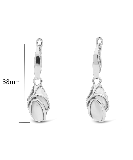 Sterling silver earrings with cats eye stone