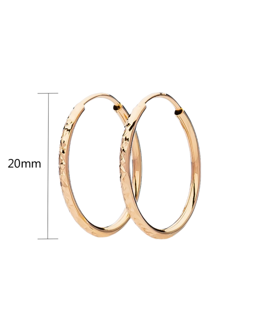 Gold hoop earrings 20mm
