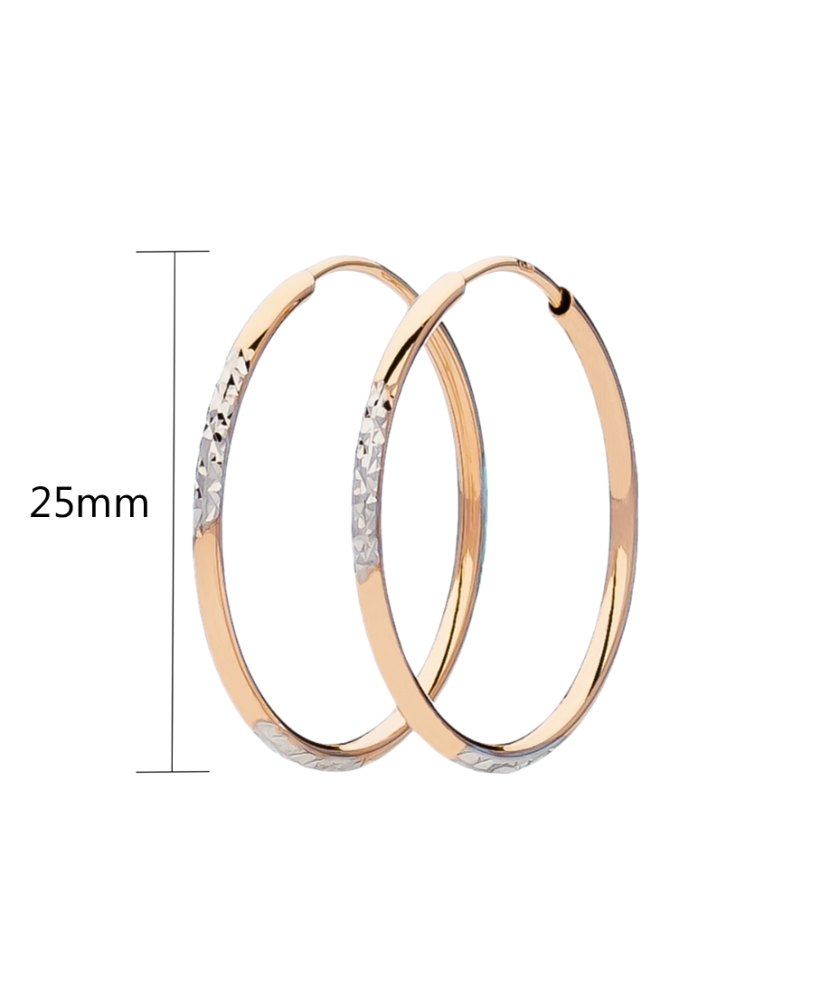 Gold hoop earrings 25mm