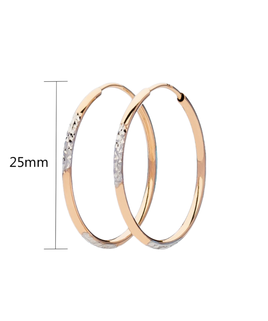 Gold hoop earrings 25mm