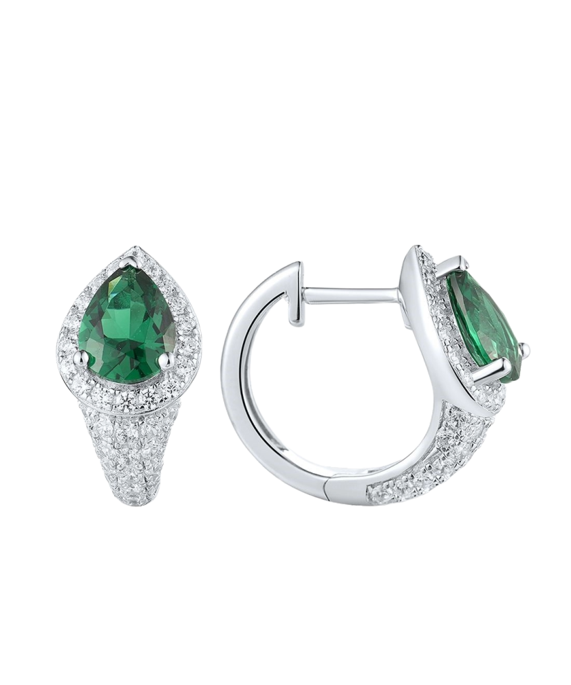 Sterling silver earrings with zircons