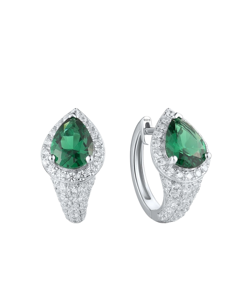 Sterling silver earrings with zircons