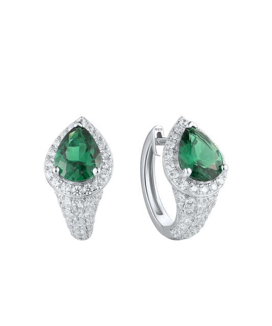 Sterling silver earrings with zircons