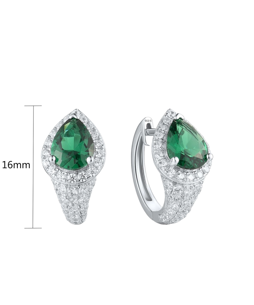 Hopeiset korvakorut zirkoneilla