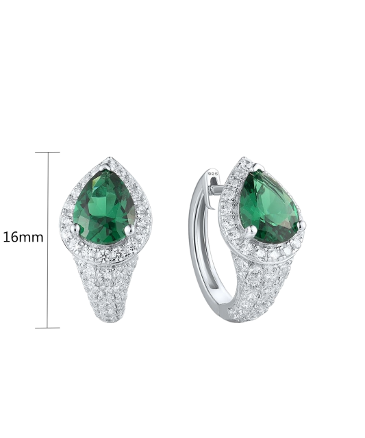 Sterling silver earrings with zircons