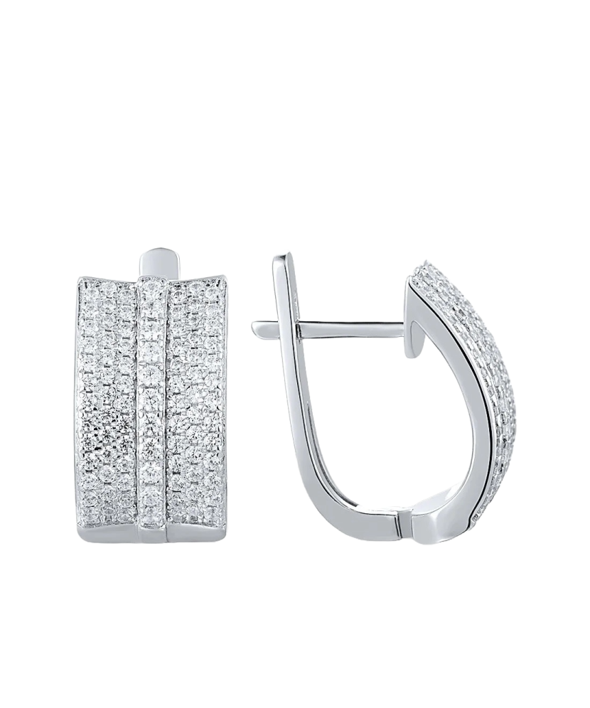 Sidabriniai auskarai su cirkoniais