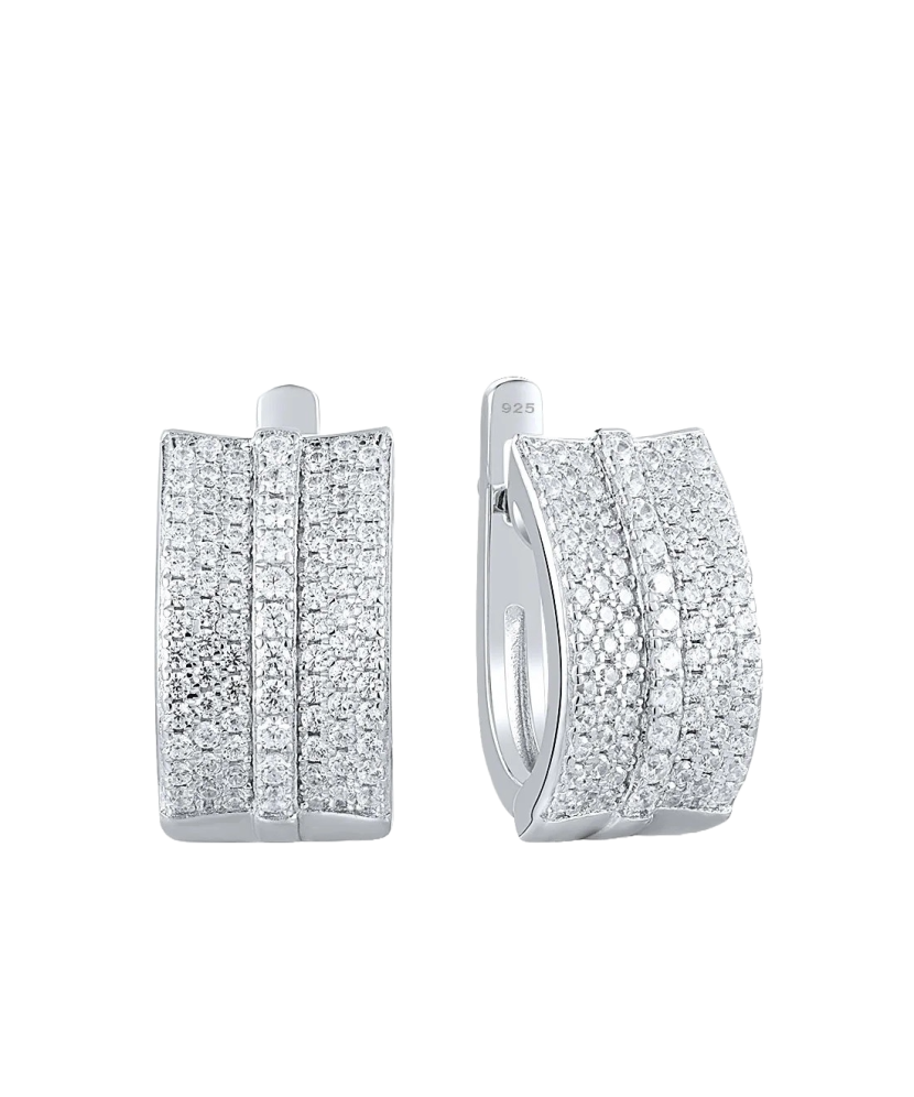 Sidabriniai auskarai su cirkoniais