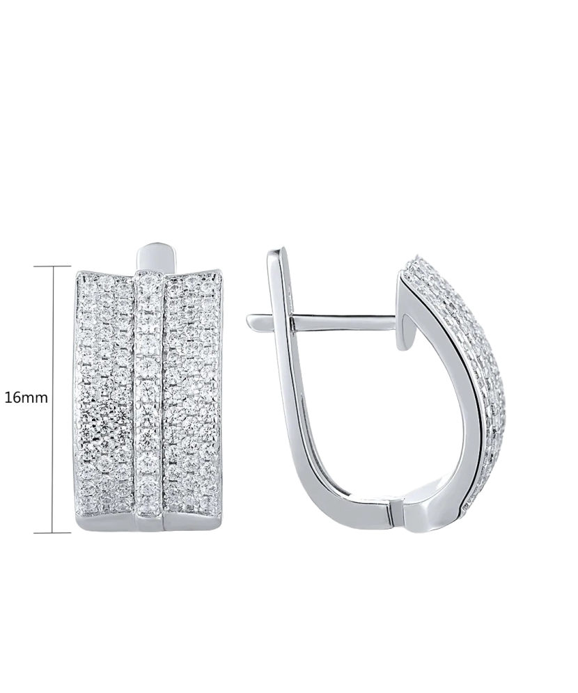 Hopeiset korvakorut zirkoneilla