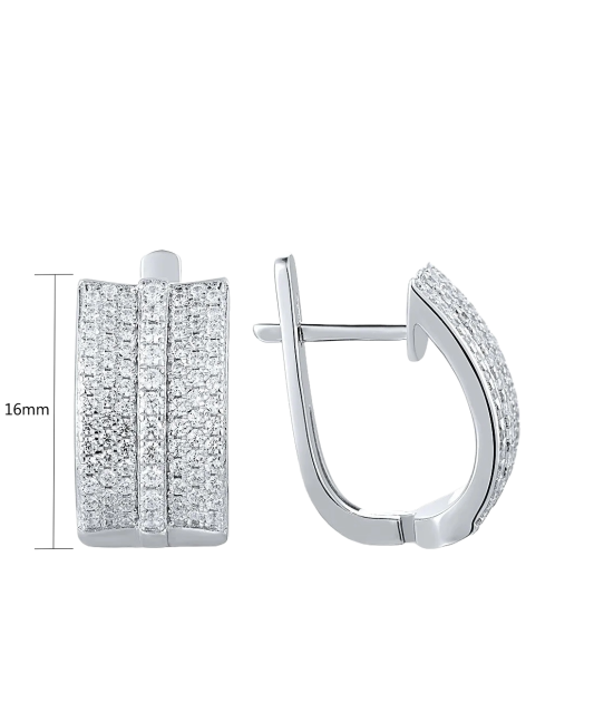 Sidabriniai auskarai su cirkoniais