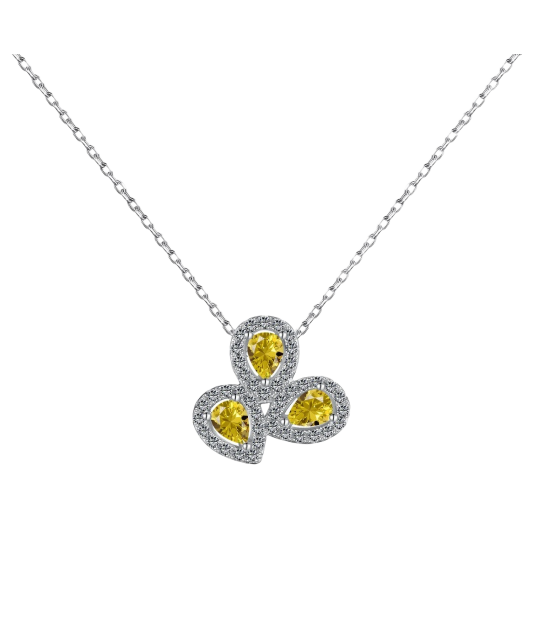 Hopeinen ketju zirkoniriipuksella