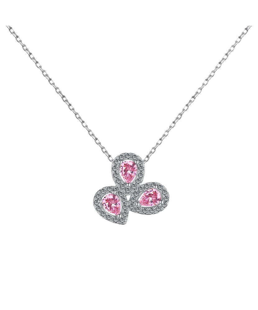 Hopeinen ketju zirkoniriipuksella