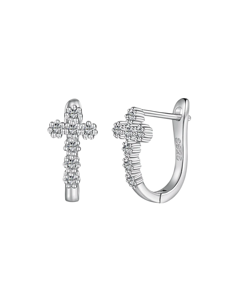 Sidabriniai auskarai su cirkoniais