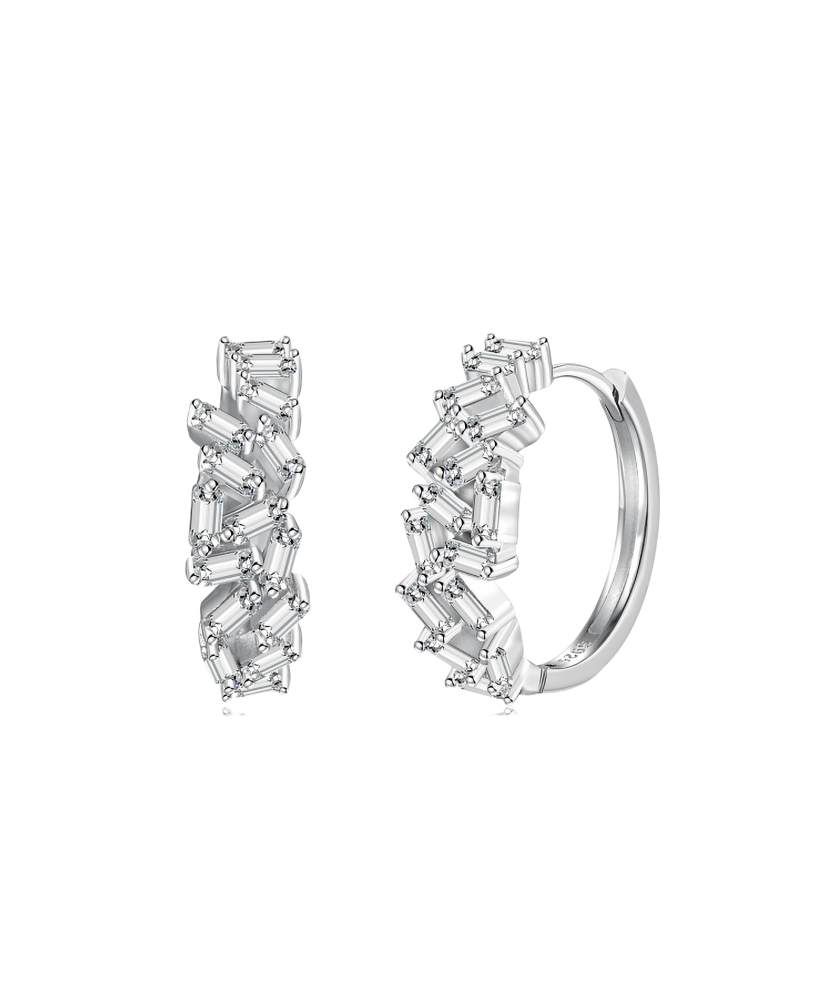 Sidabriniai auskarai su cirkoniais