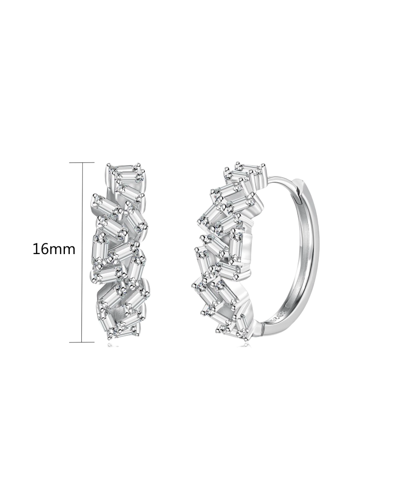 Sidabriniai auskarai su cirkoniais