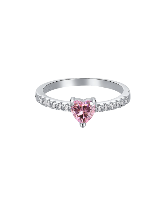 Sterling silver ring with zircons