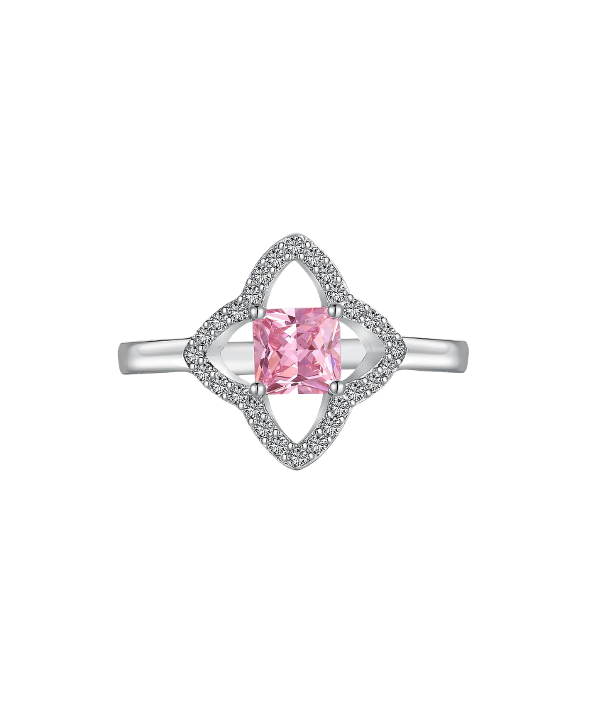 Sterling silver ring with zircons