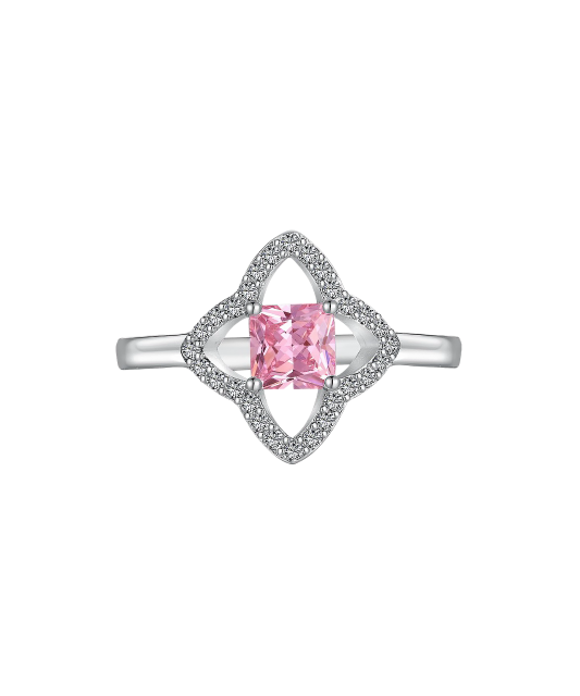 Sterling silver ring with zircons