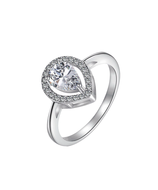 Sterling silver ring with zircons