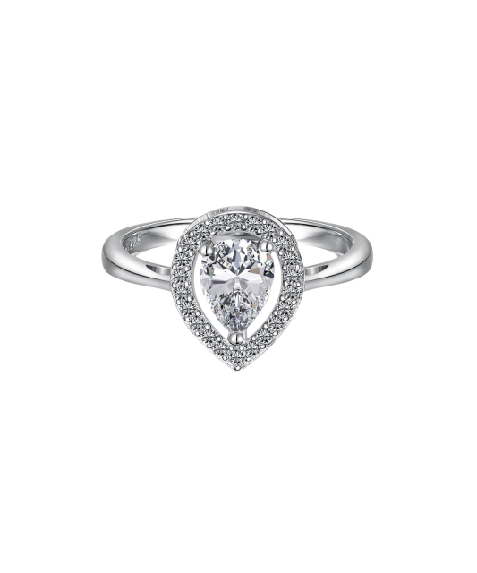 Sterling silver ring with zircons