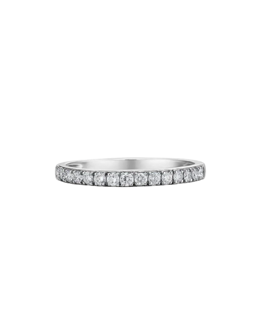 White gold ring with diamonds