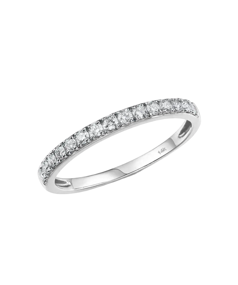 White gold ring with diamonds