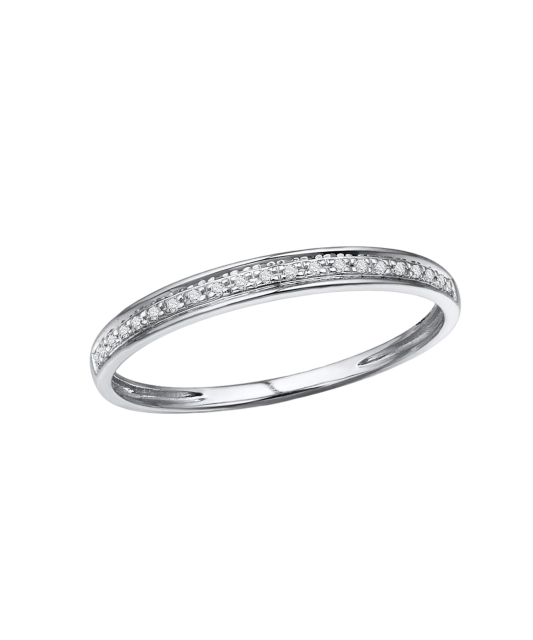 White gold ring with diamonds