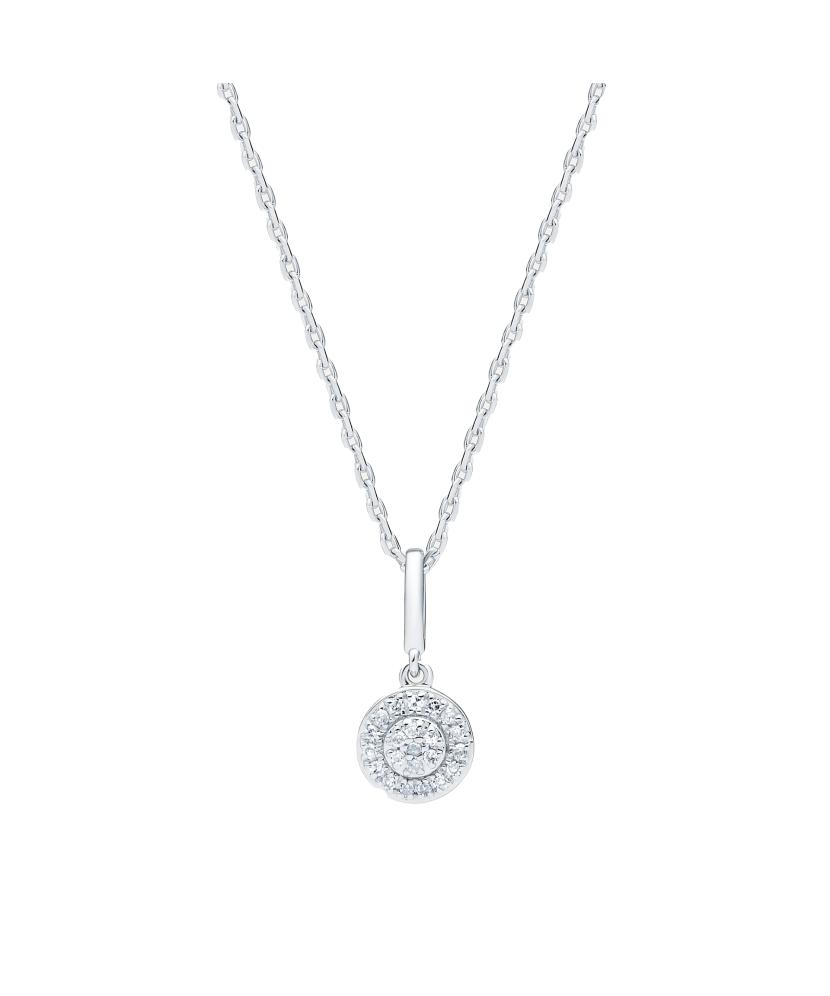 White gold pendant with diamonds