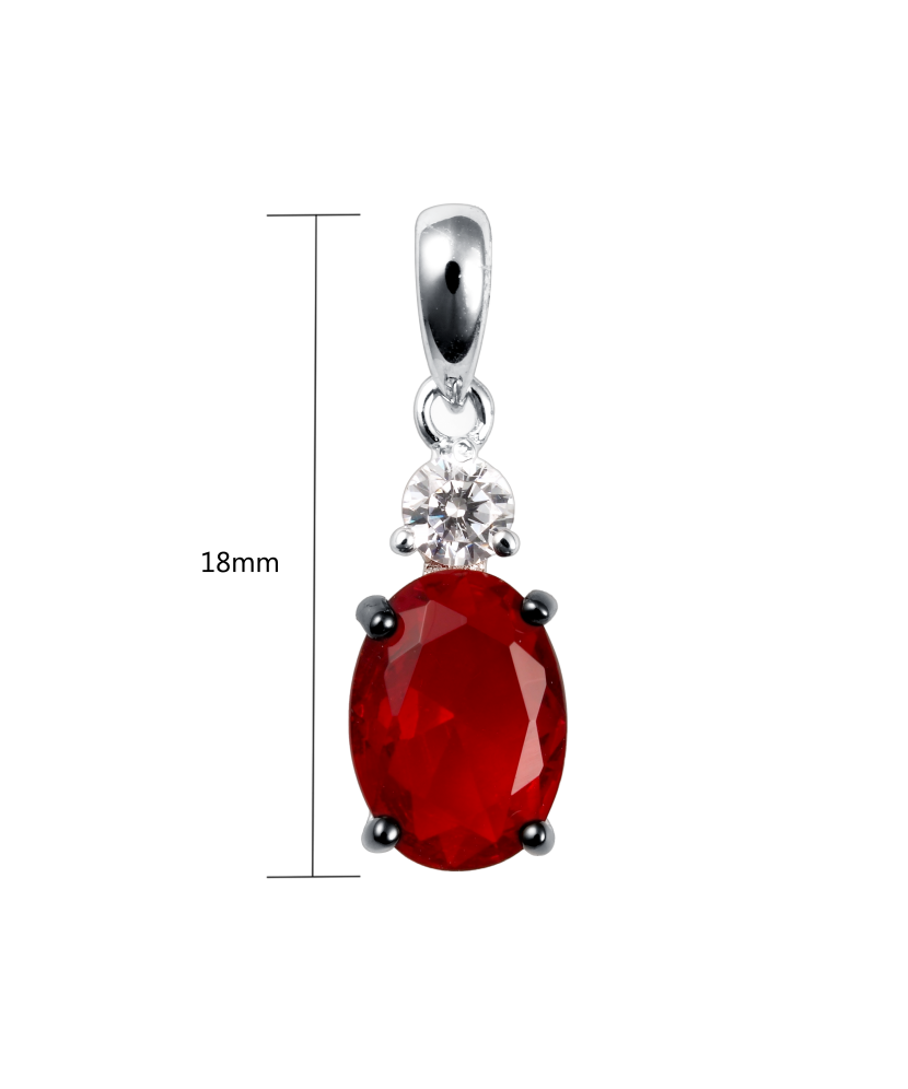 Sterling silver pendant with zircons