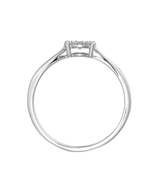 White gold ring with diamonds