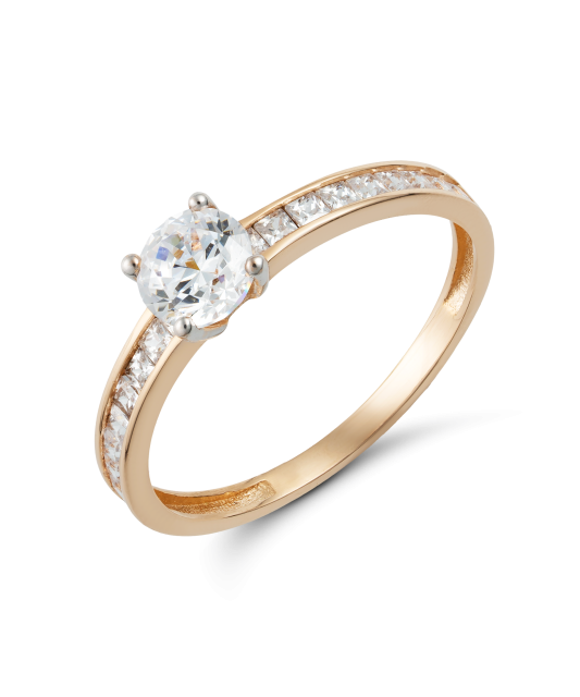 Auksinis žiedas su cirkoniais  - Goldinga