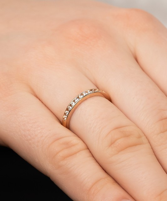 Auksinis žiedas su cirkoniais  - Goldinga