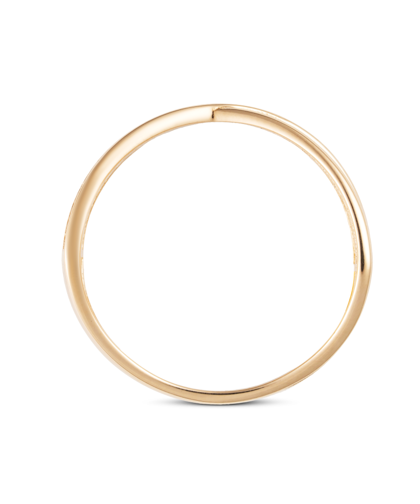 Gold ring with zircons