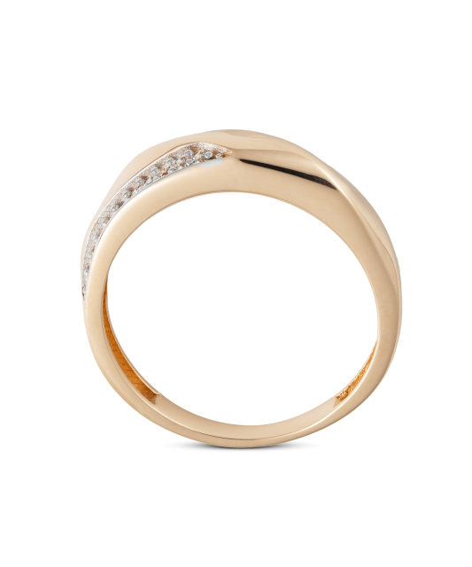 Gold ring with zircons