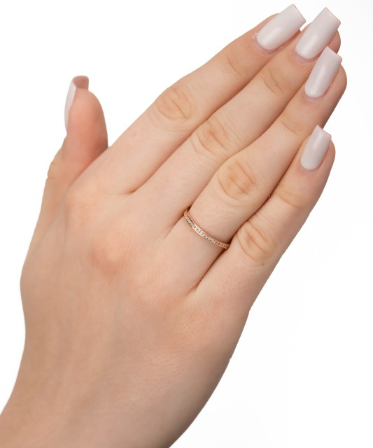 Auksinis žiedas su cirkoniais  - Goldinga