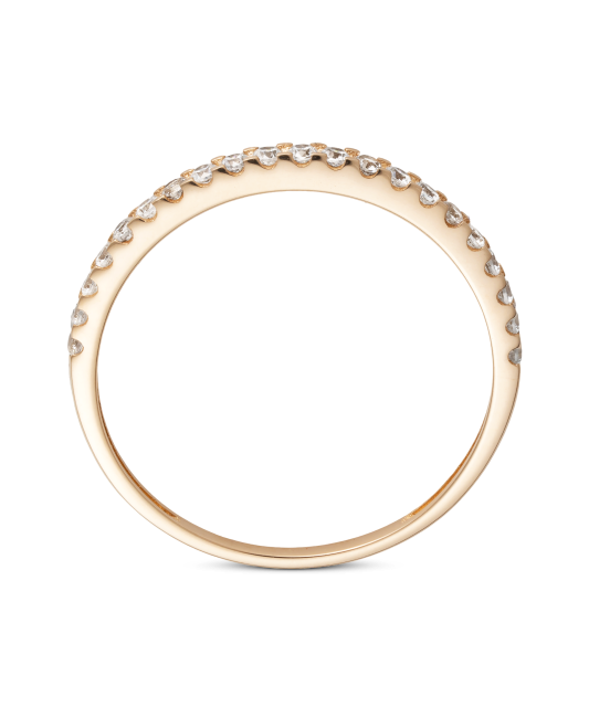 Gold ring with zircons