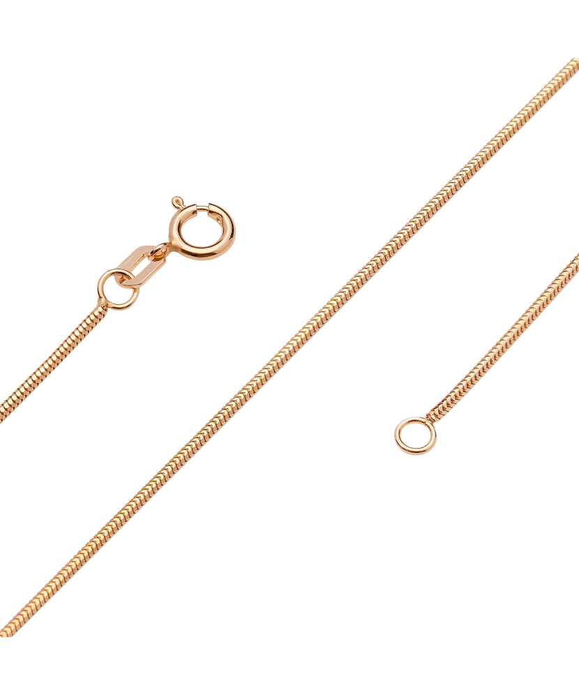 Gold chain "Snake" 0.9mm