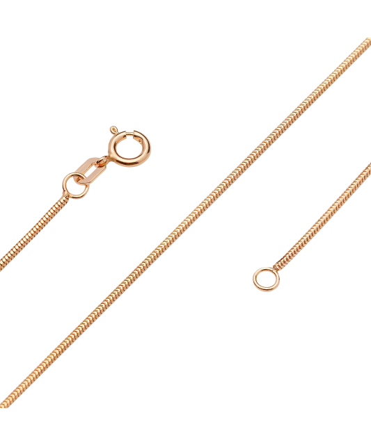 Gold chain "Snake" 0.9mm
