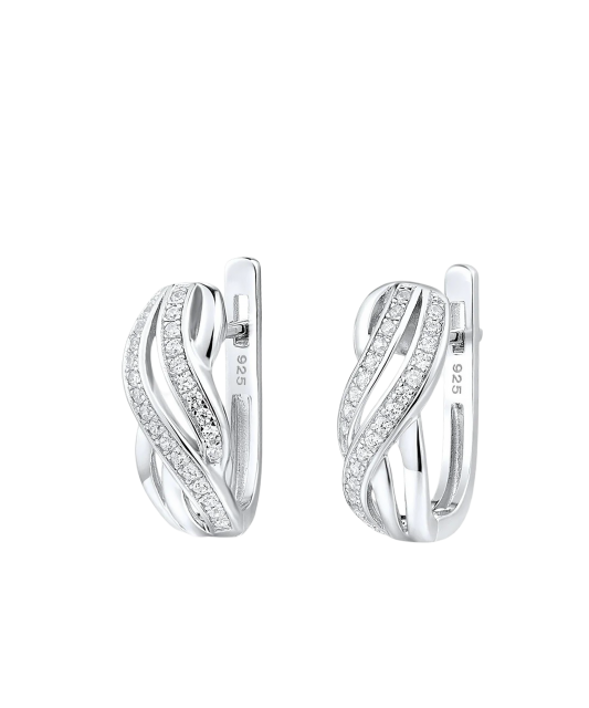 Sterling silver earrings with zircons